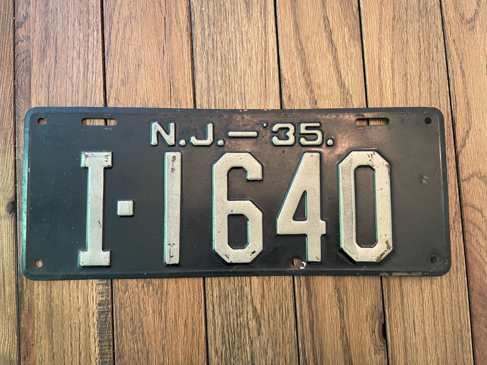 1935 Vintage New Jersey License Plate - Great Gift for Collectors!