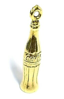 Coca Cola Gold Colored Bottle Necklace Charm Pendant 2