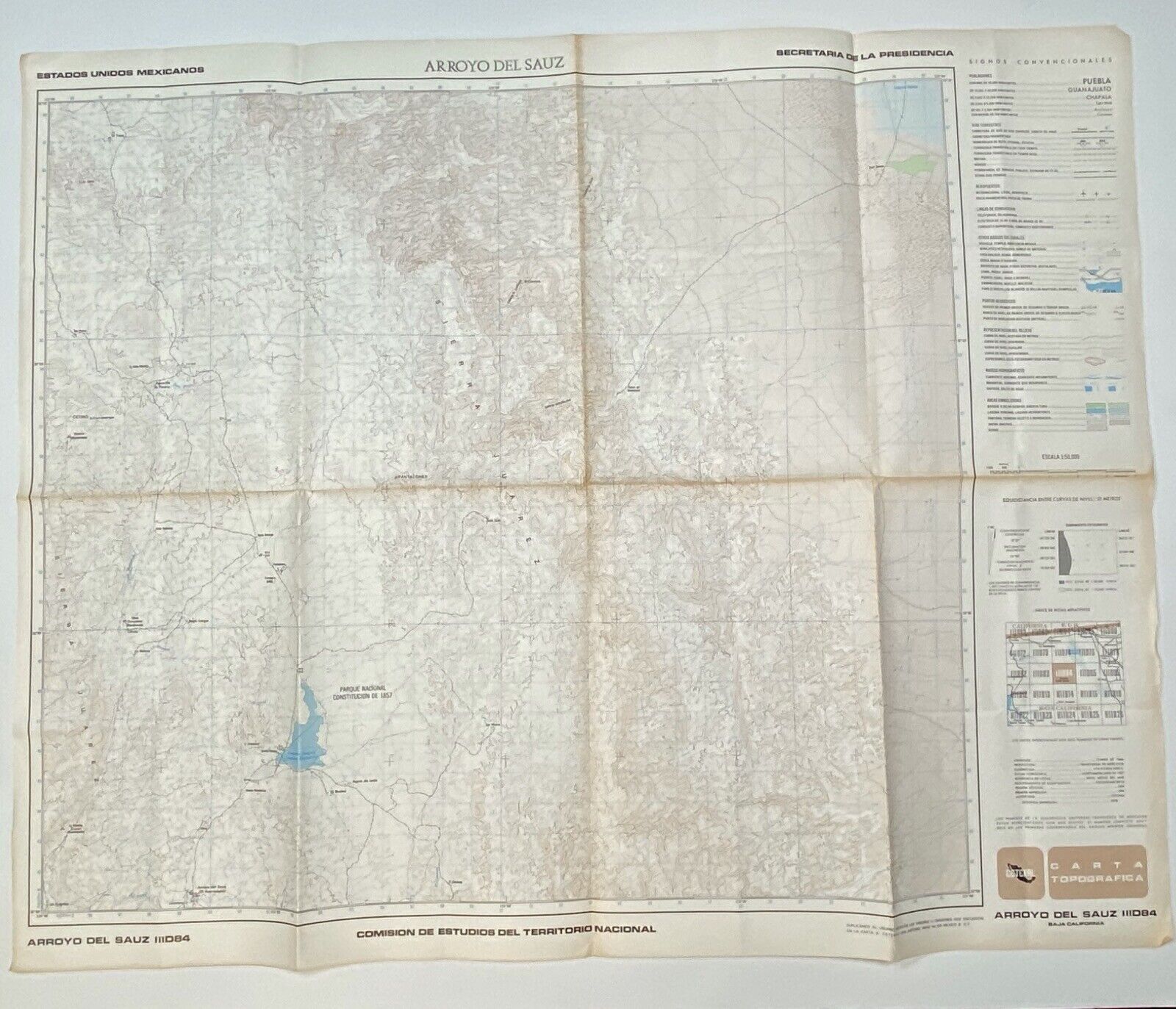 Arroyo Del Sauz Baja California • 1978 Geological Topographic Map